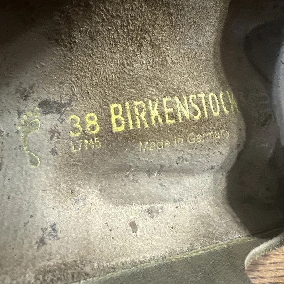 Birkenstock Milano Mens Sz 5/7 EU38 Comfort Slingback Sandals Khaki Brown Nice - Picture 3 of 9